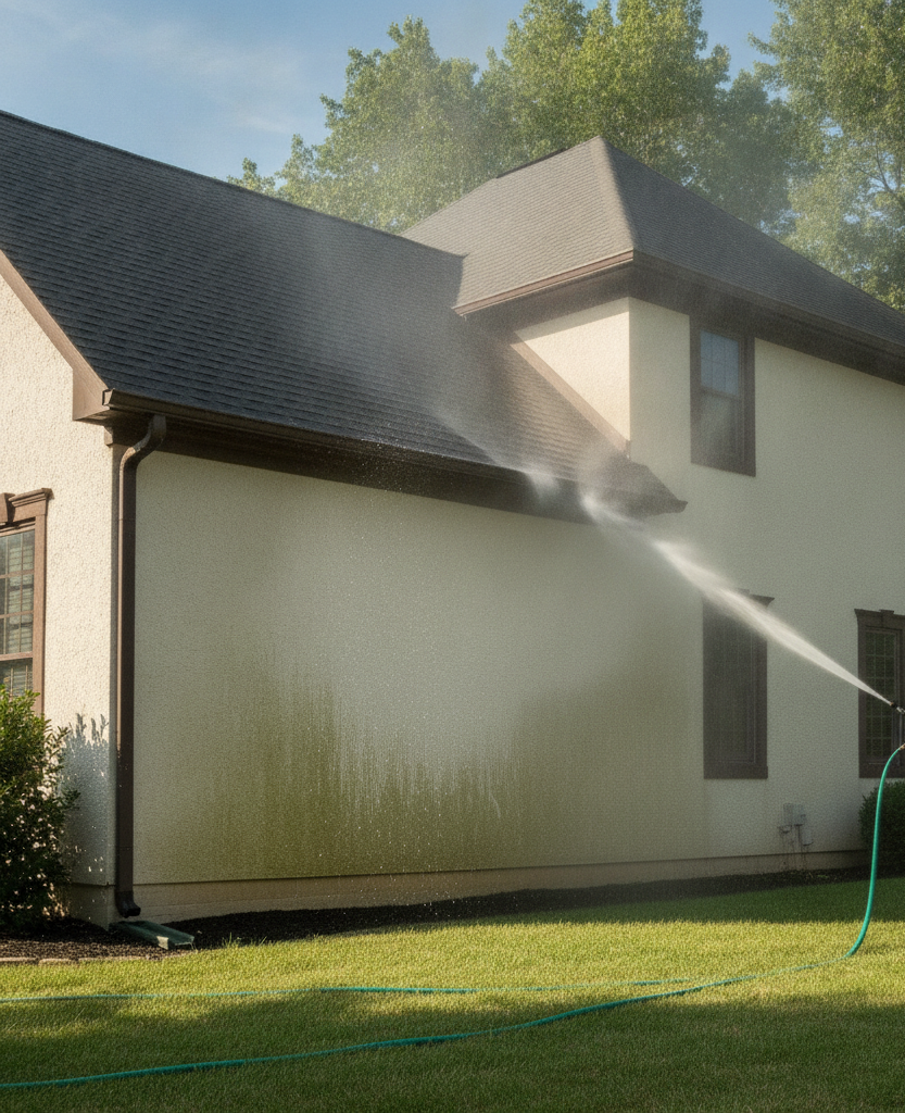 House pressure washing